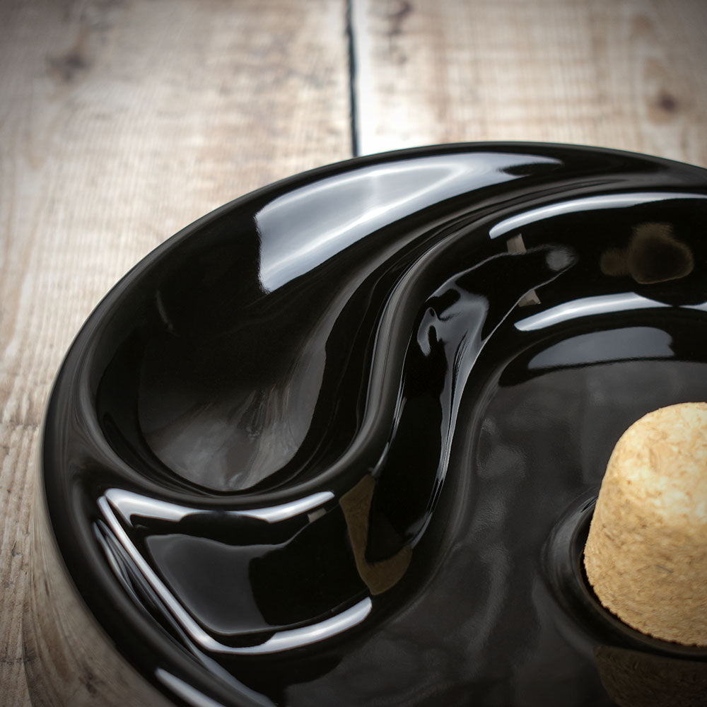 Pipe Ashtray Gloss Black Cork Knocker 520705