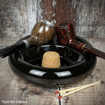 Bullseye 2 Pipe Ashtray Gloss Black