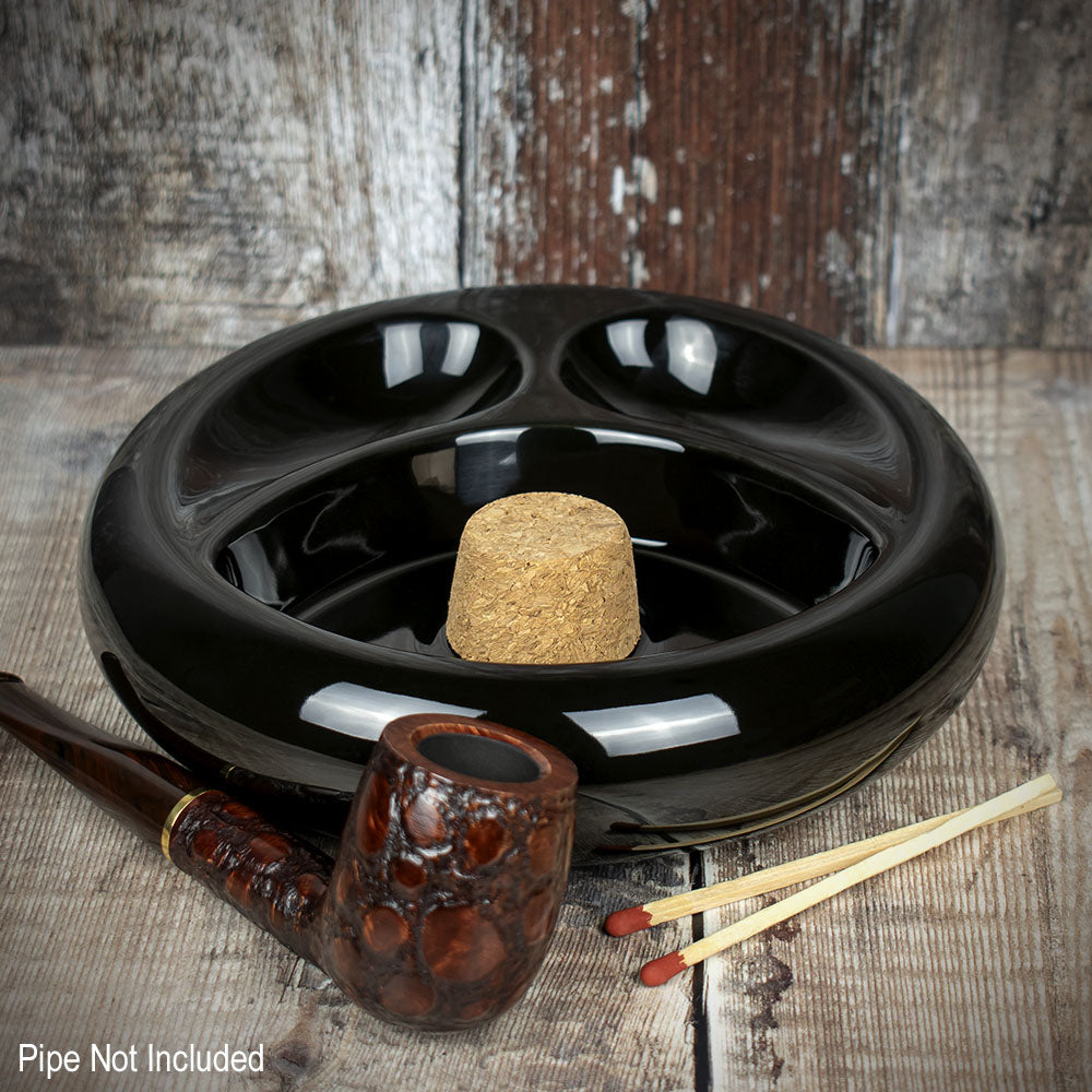 Bullseye 2 Pipe Ashtray Gloss Black